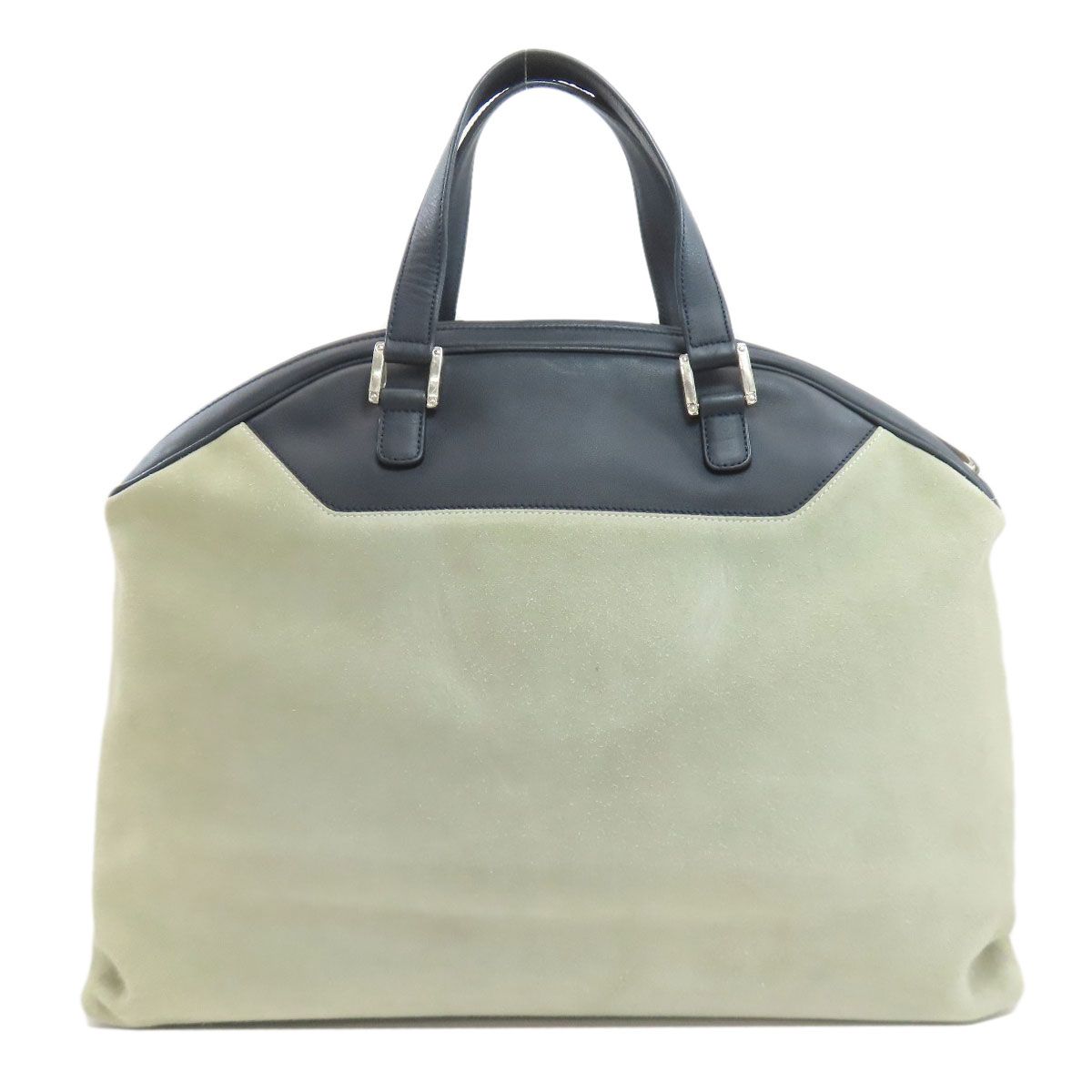 LOEWE ロエベ アナグラム トートバッグ スウェード カーキ×ブラウン 