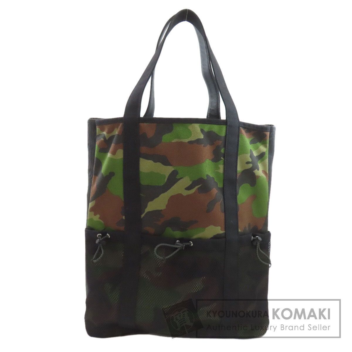 MCM エムシーエム カモフラージュ柄 トートバッグ キャンバス レザー レディース [中古]