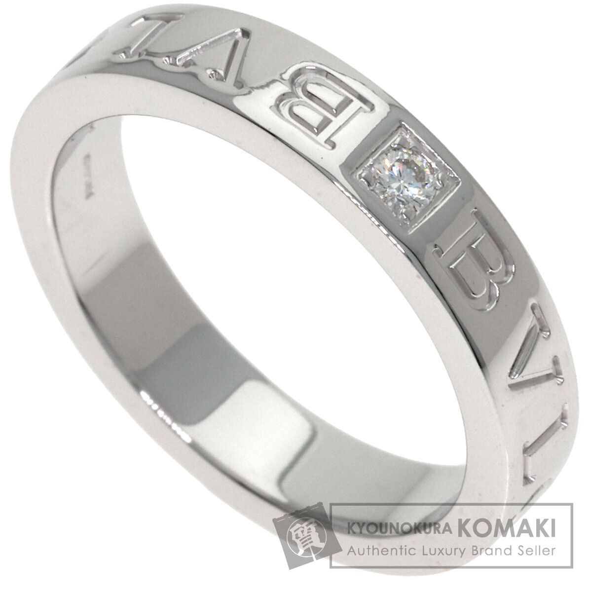 BVLGARI ブルガリ ダブルロゴ 1P ダイヤモンド リング・指輪 K18WG レディース [中古]