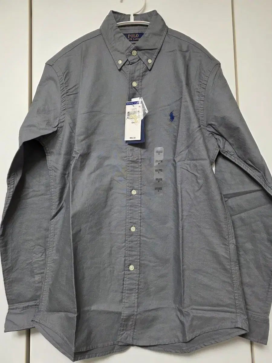 ポロ ラルフローレン シャツ グレー 長袖 s