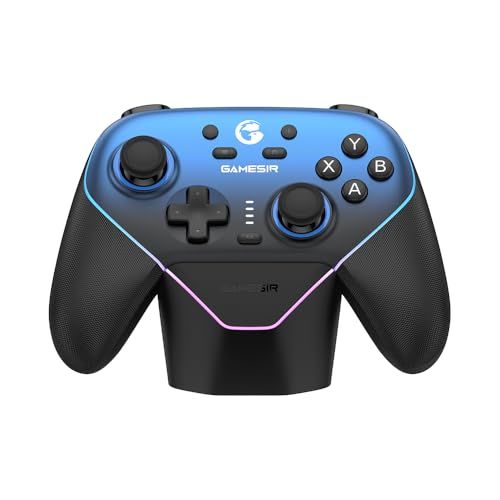 GameSir Super Nova PCゲームパッド 充電ドック付き PC/Steam/Switch/Switch 2/IOS/Android用ゲーミングコントローラー 無線 2.4Gワイヤレス対応 低遅延 steamコントローラー ホール 76e8b145