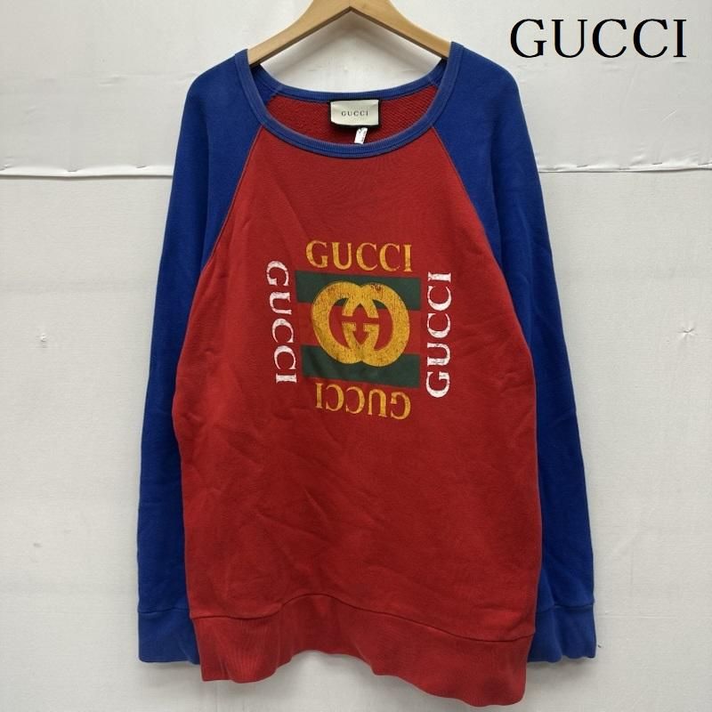 グッチ GG ロゴ プリント ラグラン スウェット メンズ L ISItems【USED】【古着】【中古】50158834