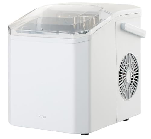 simplus 製氷機 最短6分 透明氷 氷作り 5サイズ調整可能 最小クラス 連続製氷 自動洗浄 卓上 家庭用 連続製氷機 排水口付き 自動停止 宅飲み パーティー シンプラス SP-CED04 (透明氷モード付/ホワイト)Y 9287b04c
