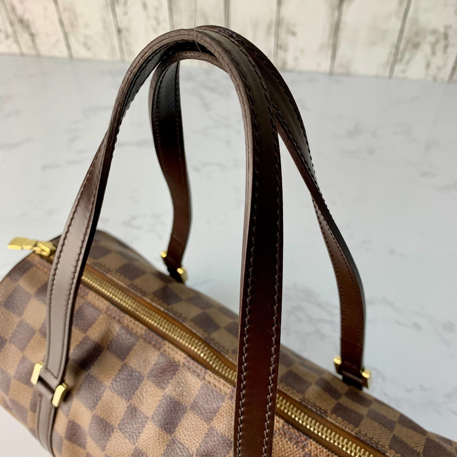 LOUIS VUITTON パピヨン 30 ダミエ ハンドバッグ ポーチ付き N51303 