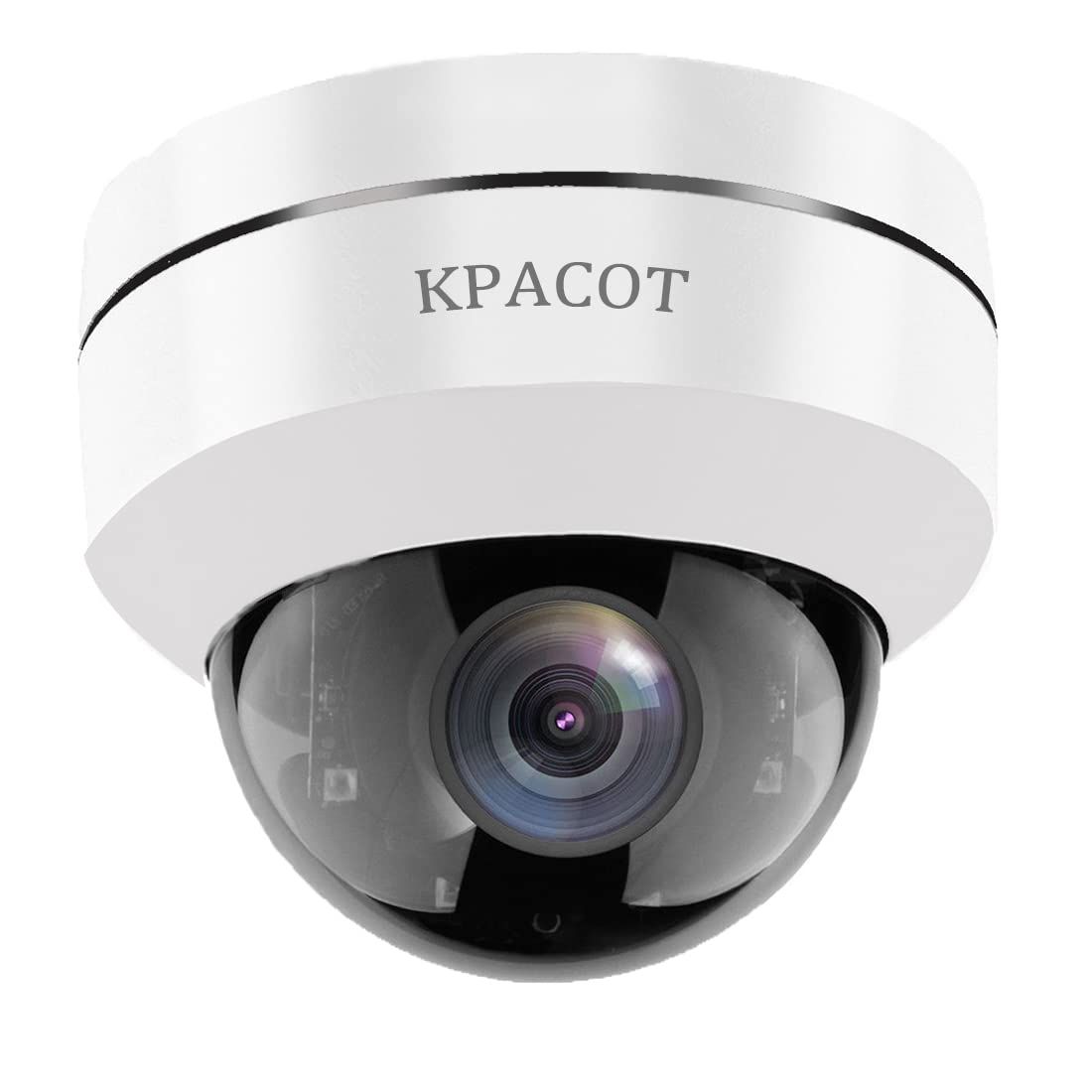 【自動追跡】KPACOT 防犯カメラ 屋外 PTZ POE カメラ 500万画素 AI人体検知 ドーム型 監視カメラ 室内 ipカメラ フル 5X光学ズーム SONYセンサー ネットワークカメラ 動体検知 カメラ 360°広角撮影 赤外線暗視 03217280