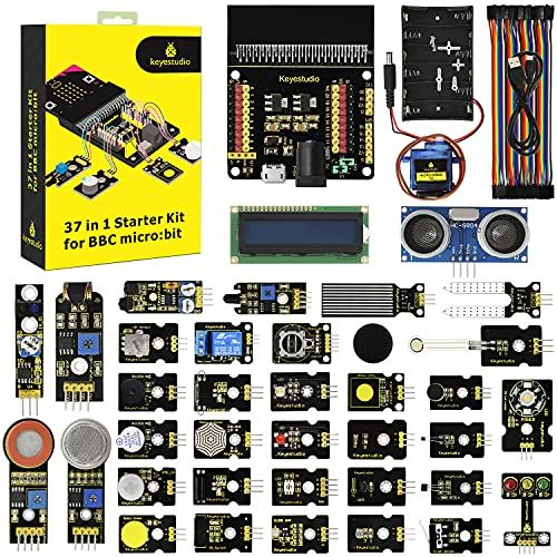 KEYESTUDIO 37 センサー 拡張ボード スターターキット for BBC Micro:bit V2 V1.5 マイクロビット 電子部品 セット ブレイクアウト キット(Microbit マザーボードは含まない)kk d9868342