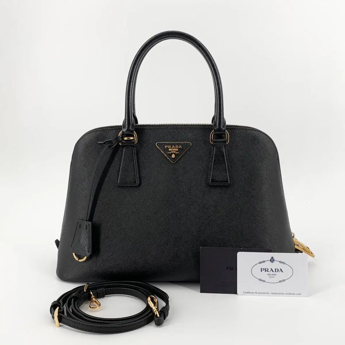 百貨店購入 PRADA サフィアーノ ラックス トートバッグ 兼 ショルダーバッグ 1ba837