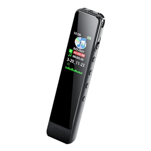 ☆新品☆ボイスレコーダー 小型 ICレコーダー 長時間録音 32GB大容量 1536kbps音質 42時間連続使用 コンパクト 録音機 ワンボタン録音 液晶画面 ヴォイスレコーダー AVR録音対応 タイマー録音 変速再生可 リピート機能付 ス fb70acb9