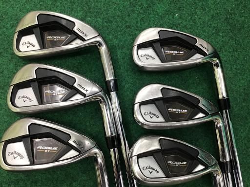 【中古】 キャロウェイ ROGUE ST MAX 7S アイアンセット IR NS PRO ZELOS 7 (フレックスS) メンズ 男性用 右利き 右用 Cランク ゴルフクラブ