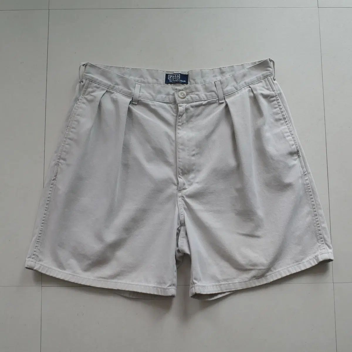 90s ポロラルフローレン MADE IN USA アセンティック スクエアタブ ツータック チノショーツ