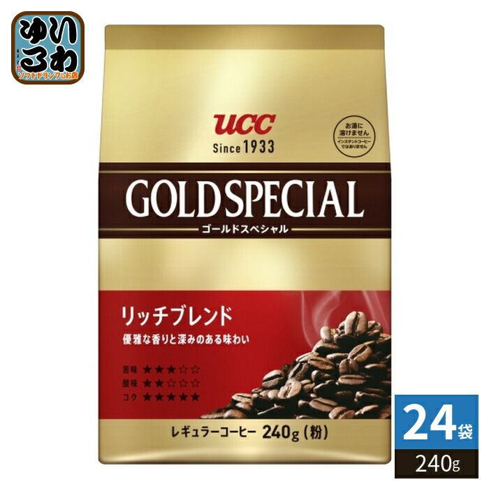 UCC ゴールドスペシャル リッチブレンド 粉 240g 24袋 (6袋入×4 まとめ買い) コーヒー粉 コーヒー豆 レギュラーコーヒー