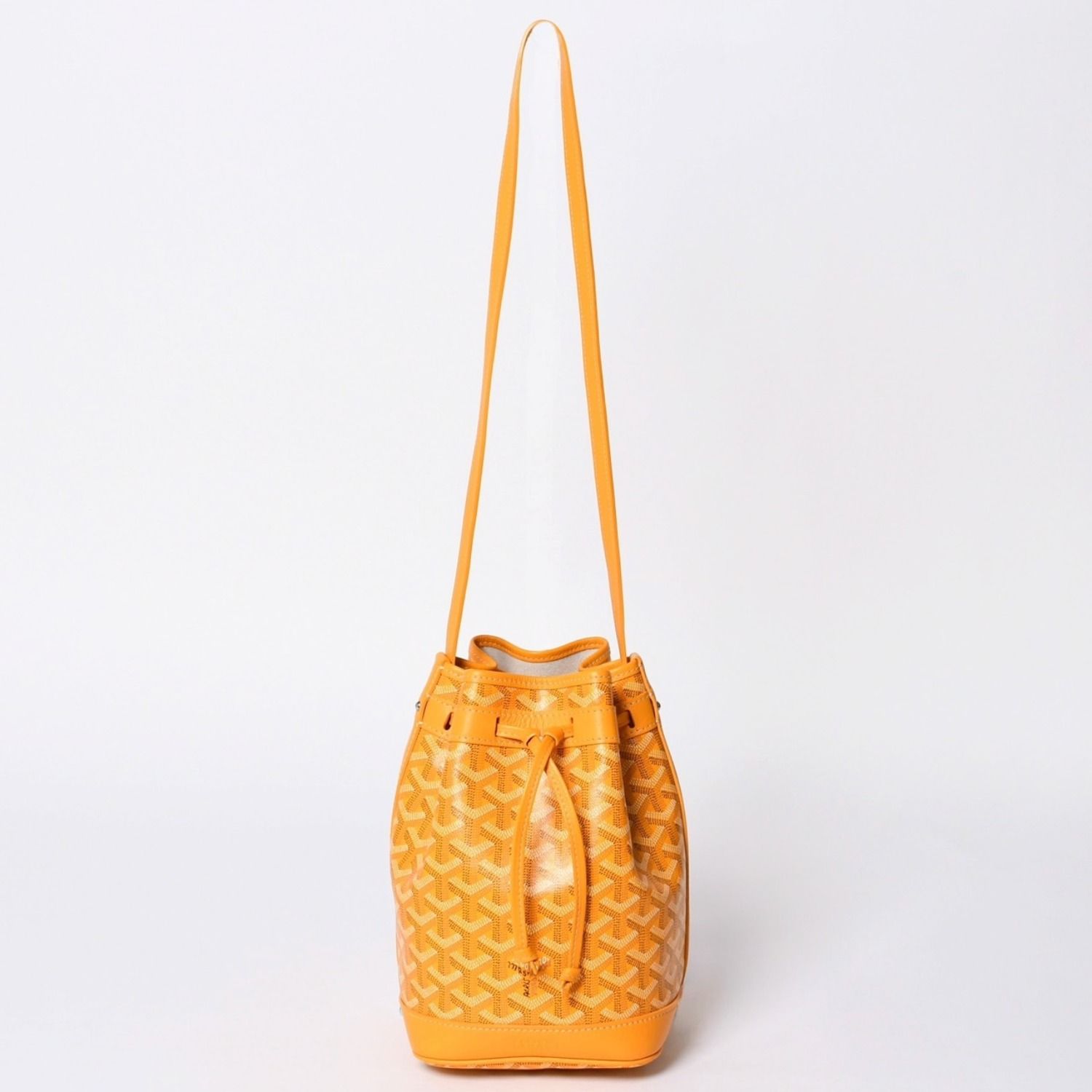 極美品 GOYARD ゴヤール プティフロ バケットバッグ ワンショルダーバッグ イエロー PEFLOTPMLTY08CL08P 中古 4a001803