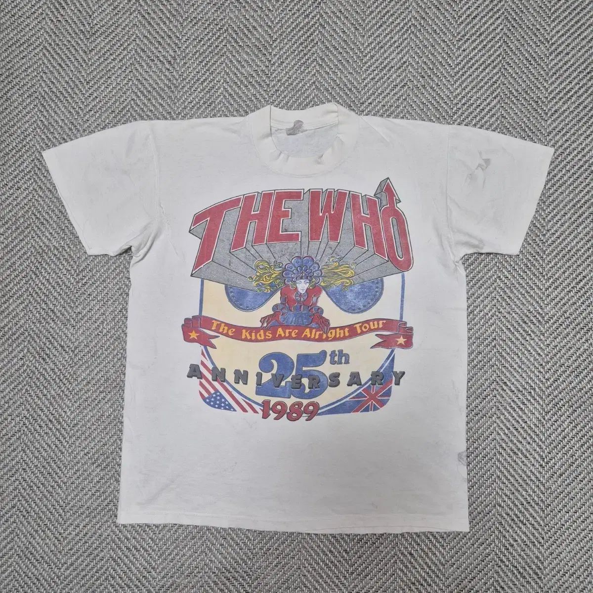 80s THE WHO 25周年 記念ツアー シングルステッチ Tシャツ (L)