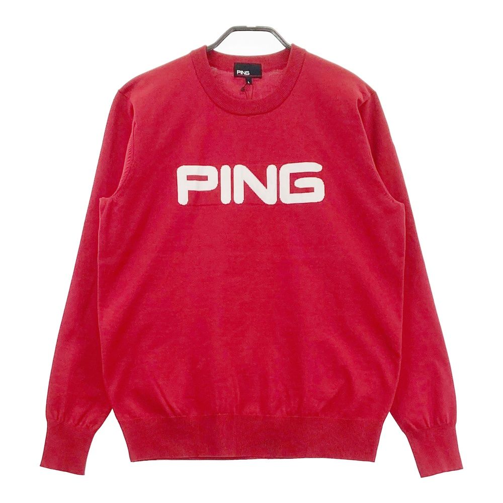 サイズ：L PING ピン 2025年 621-5270903 ニット セーター レッド系 [240101685928] ゴルフウェア メンズ ストスト