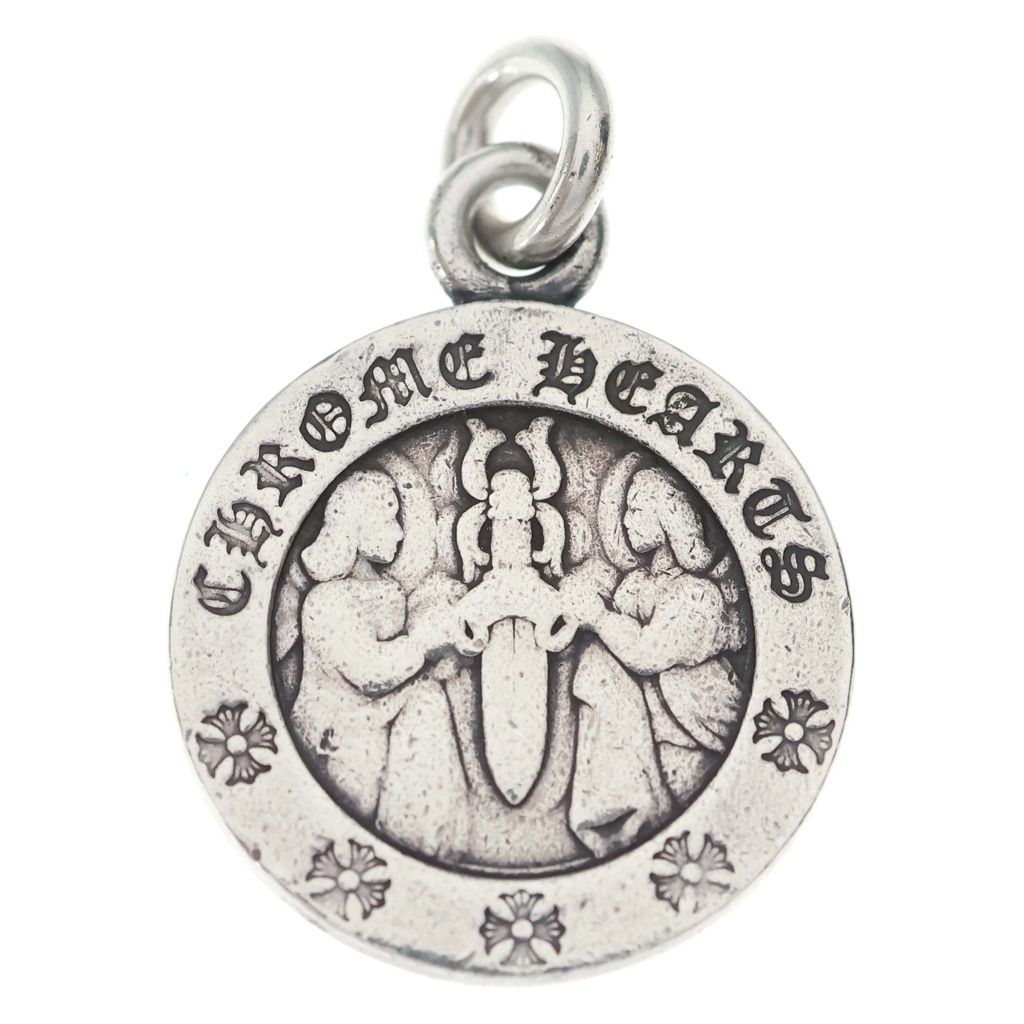 CHROME HEARTS (クロムハーツ) CHRM ANGL MDL V2 エンジェルメダルチャーム ペンダントトップ シルバーBCA229