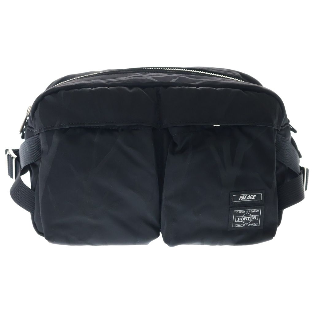 PORTER (ポーター) 24AW ×PALACE WAIST BAG パレス 総柄 ウエストボディバッグ ブラック 386-27850