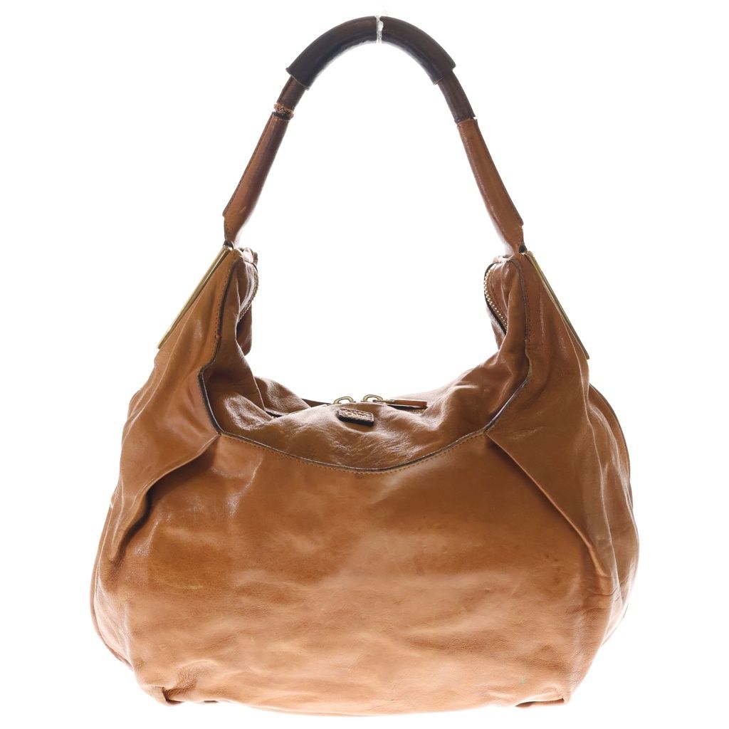 Chloe (クロエ) ワンハンドル ホーボー レザー ハンドバッグ ブラウン