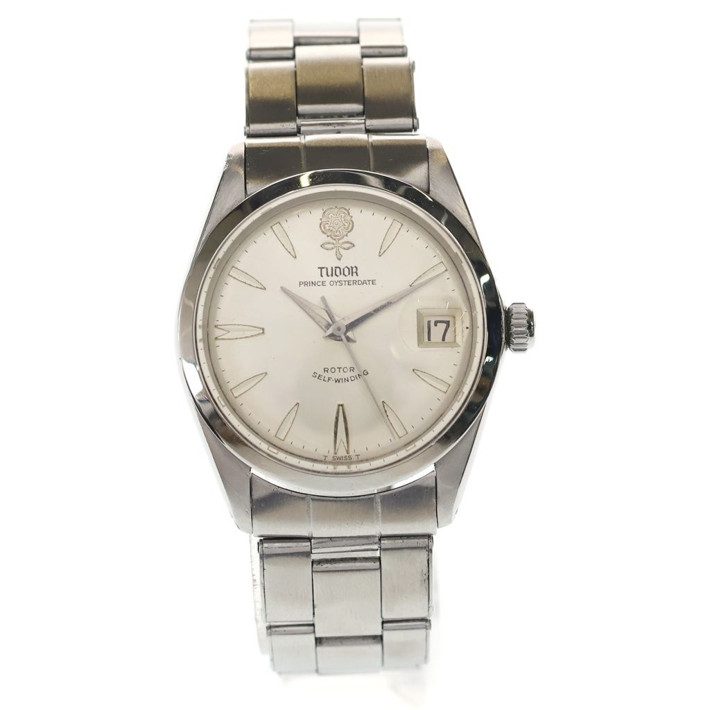 TUDOR (チュードル) VINTAGE 64年製 PRINCE OYSTERDATE big roses Ref.7966 プリンスオイスターデイト デカバラ 自動巻時計 34mm ステンレススチール シルバー シャンパン文字盤