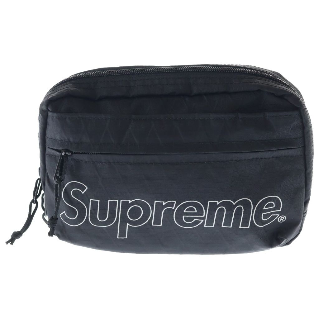 SUPREME (シュプリーム) 18AW Shoulder Bag ロゴプリント ショルダーバッグ ブラック
