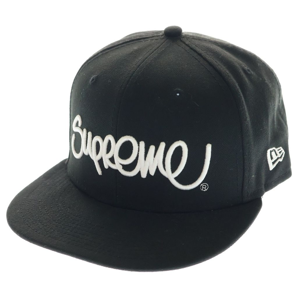 SUPREME (シュプリーム) 22SS ×NEW ERA Handstyle New Era ニューエラ フロントエンブロイダリー ハンドスタイル キャップ 帽子 ブラック