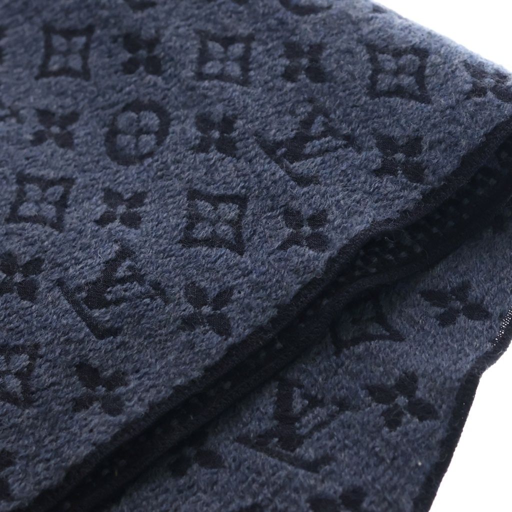 LOUIS VUITTON ルイヴィトン モノグラム・クラシック マフラー ウール ネイビー M78525 LOUIS VUITTON (ルイヴィトン) モノグラム・クラシック マフラー
