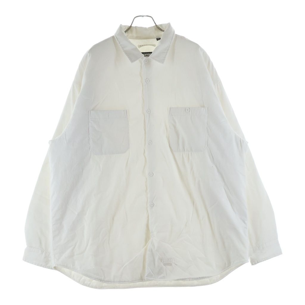 SUPREME (シュプリーム) 24SS ×MM6 Maison Margiela Padded Shirt エムエムシックスメゾンマルジェラ パデッド ボタンアップ シャツ ホワイト