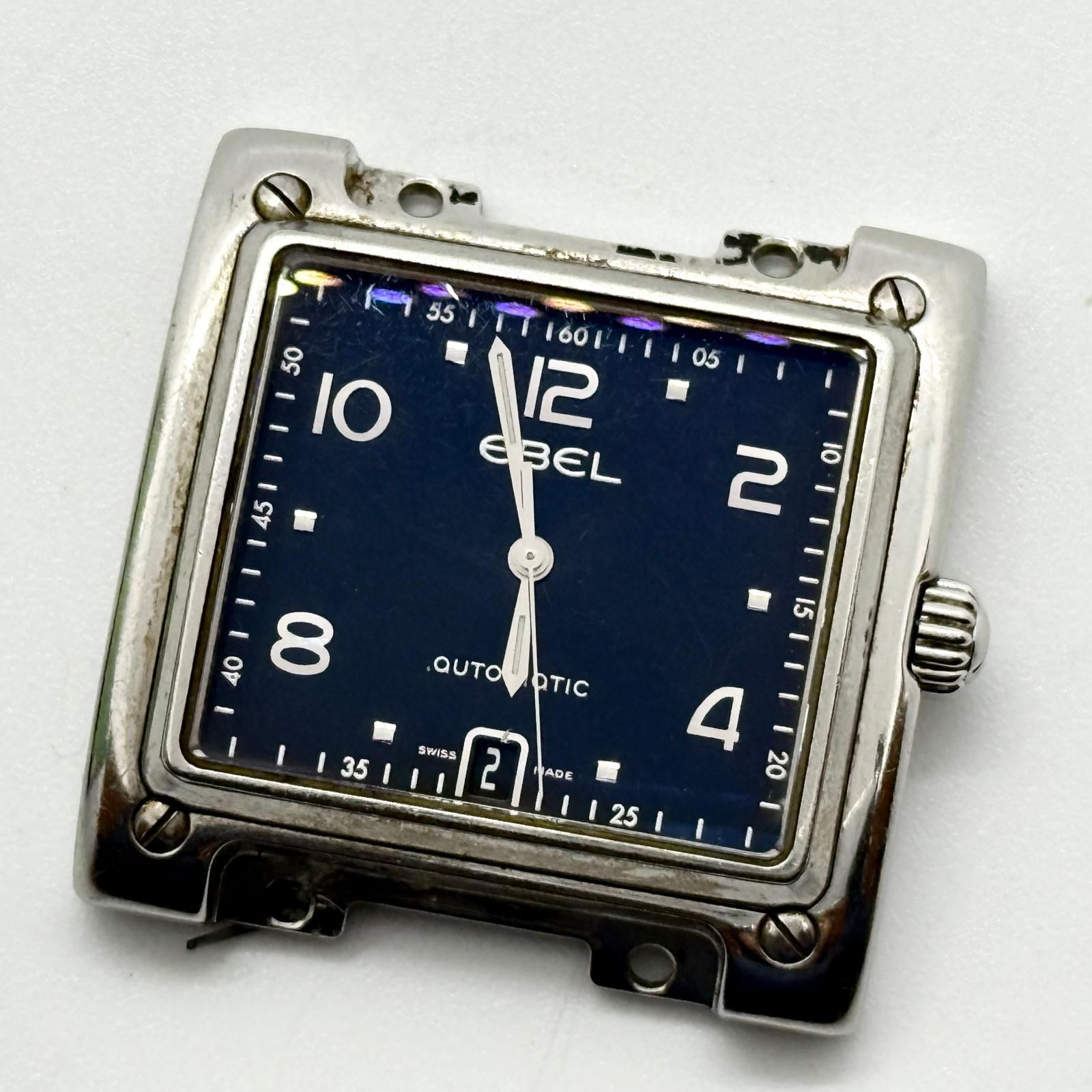 EBEL エベル 77503228 E9120143 ネイビー AT メンズ ラ・カレ 希少 腕時計 稼働品