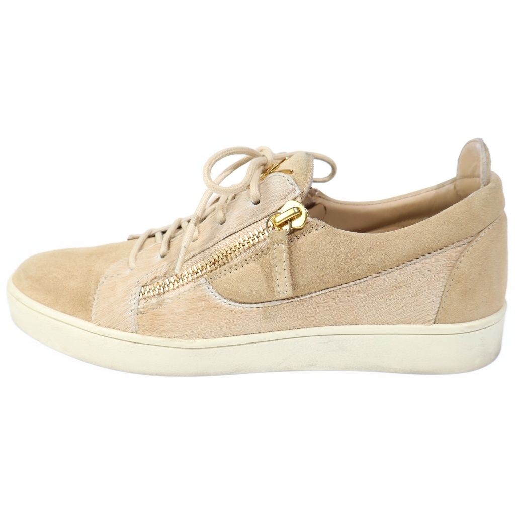 GIUSEPPE ZANOTTI ジュゼッペ ザノッティ ダブルジップ スエードローカットスニーカー ブラウン メンズ GIUSEPPE ZANOTTI (ジュゼッペ ザノッティ) ダブルジップ