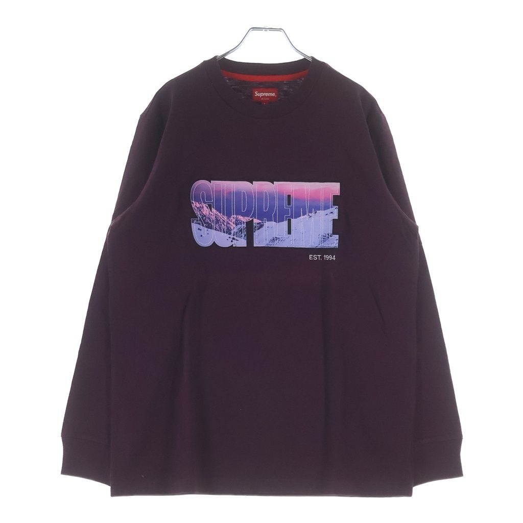 SUPREME (シュプリーム) 15AW Summit L/S Tee サミット ロゴデザイン クルーネック カットソー 長袖Tシャツ パープル