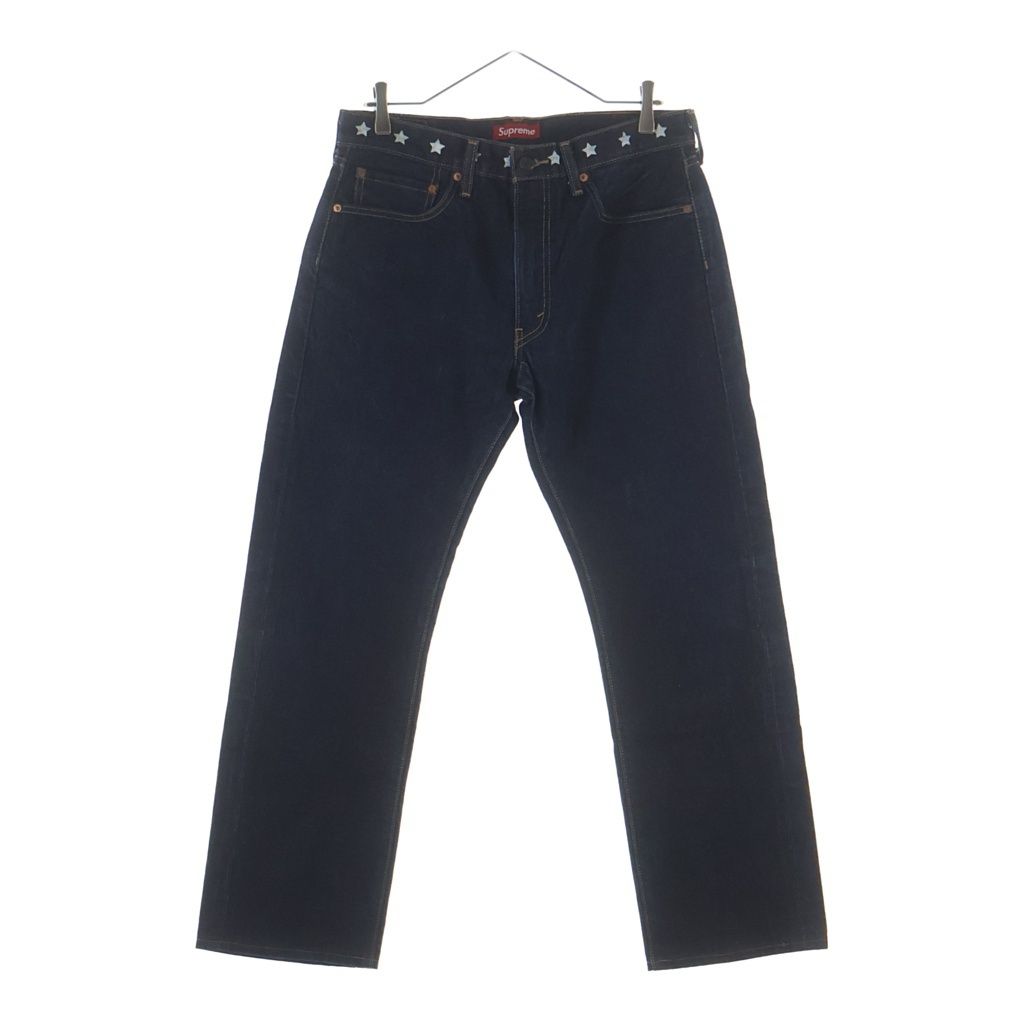 SUPREME (シュプリーム) 11AW ×Levi's 505 Zip Fly Jean リーバイス USA製 スタープリント セルビッチジーンズ ジップフライデニムパンツ インディゴ 00505-0578