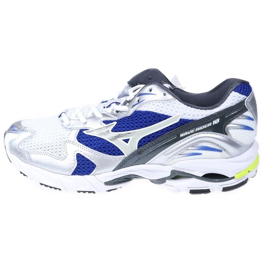 MIZUNO (ミズノ) WAVE RIDER 10 ウェーブ ライダー10 ローカットスニーカー ホワイト/ブルー US10.5/28.5cm D1GA210406