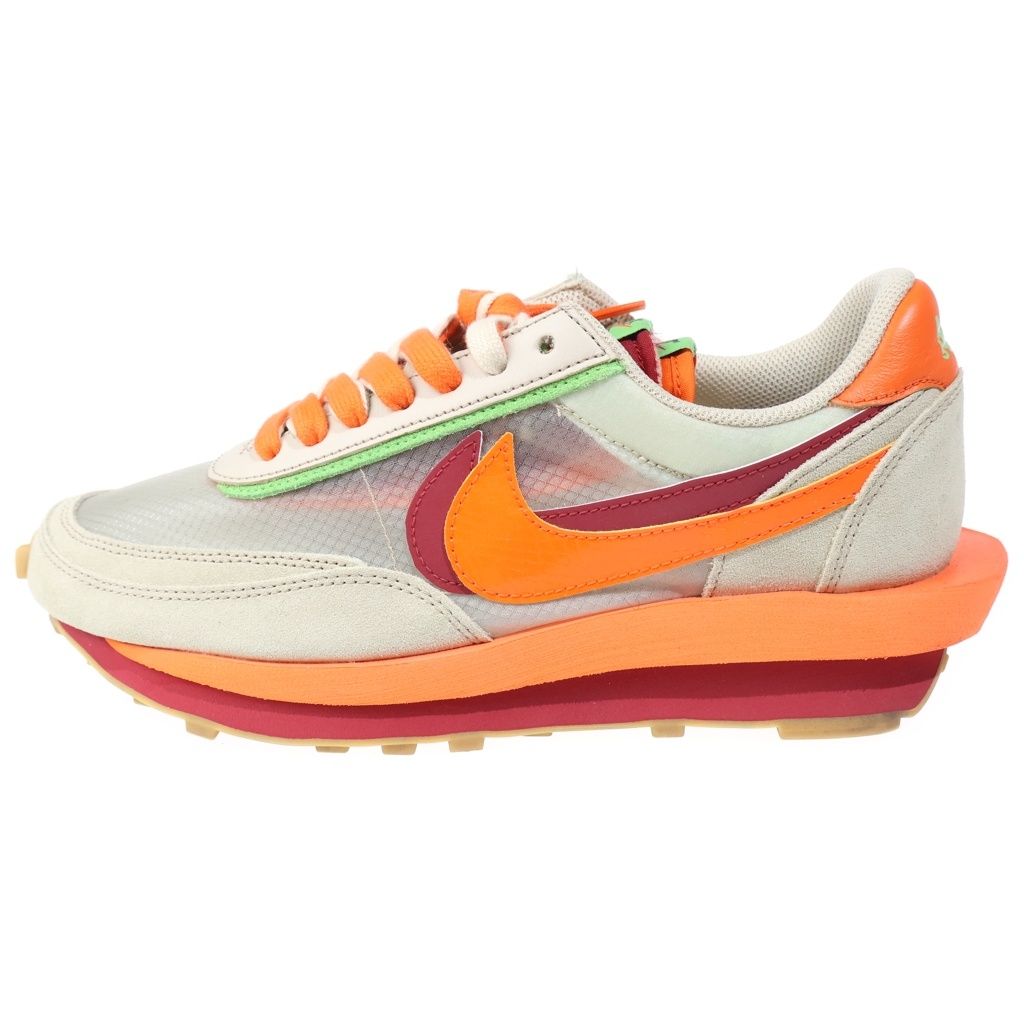 NIKE (ナイキ) ×Sacai ×CLOT LD WAFFLE ORANGE BLAZE クロット サカイ LD ワッフル オレンジブレイズ ローカットスニーカー US10/28cm ベージュ/オレンジ DH1347-100
