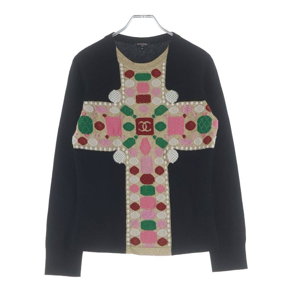 CHANEL (シャネル) カシミヤ混 ニット ブラック #34 P65639K61303