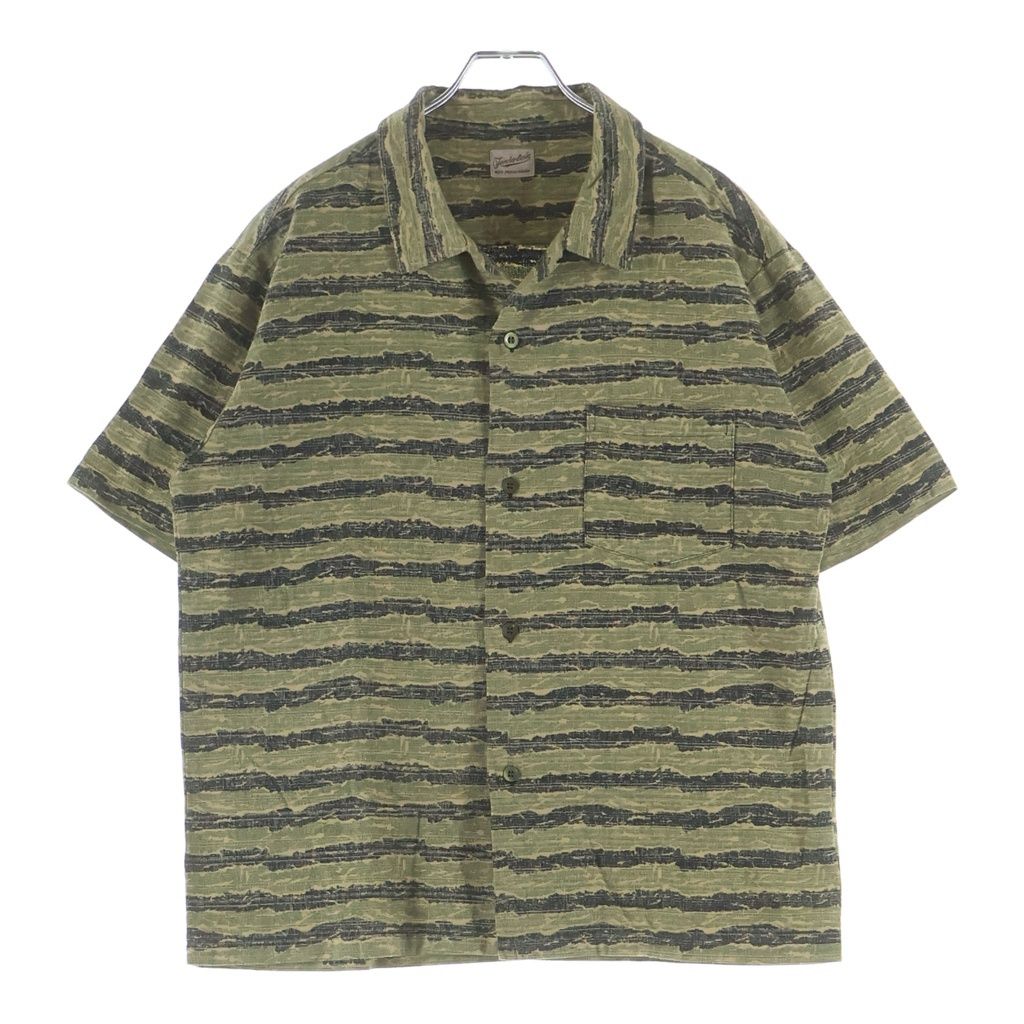 TENDERLOIN (テンダーロイン) T-TIGER ALOHA SHT S/S タイガーカモ柄 半袖アロハシャツ カーキ