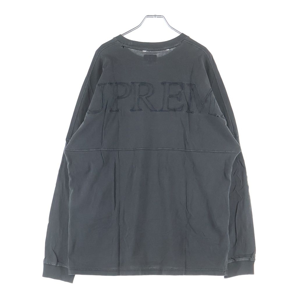 SUPREME (シュプリーム) 20SS Overdyed L/S Top オーバーダイ クルーネック長袖Tシャツ カットソー グレー