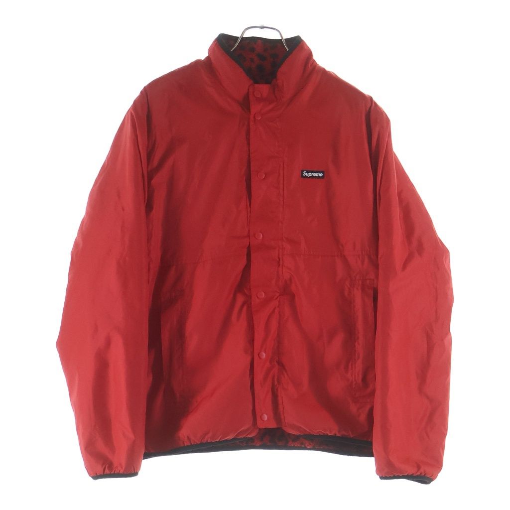 SUPREME (シュプリーム) 17AW Leopard Fleece Reverdsible Jacket レオパード フリース リバーシブル ジャケット レッド