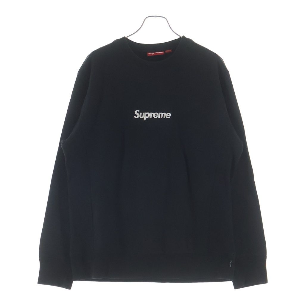 SUPREME (シュプリーム) 18AW Box Logo Crewneck ボックスロゴデザイン クルーネック スウェット トレーナー ブラック