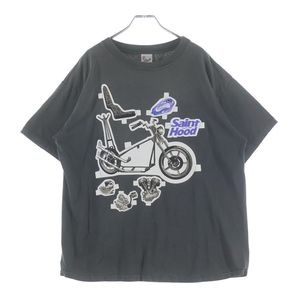 SAINT MICHAEL (セントマイケル) 23SS ×NEIGHBORHOOD ネイバーフッド 両面プリント クルーネック半袖Tシャツカットソー グレー SM-S23-0000-114