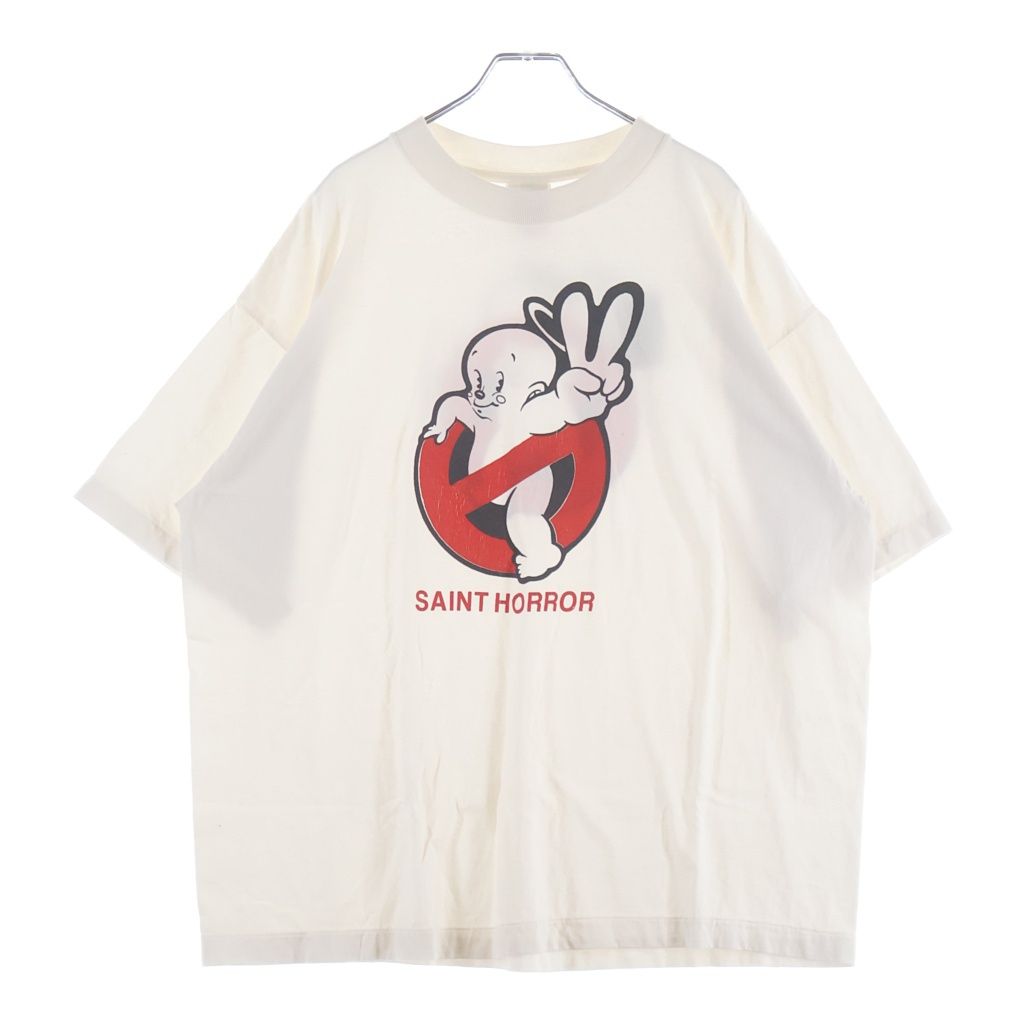 SAINT MICHAEL (セントマイケル) 26SS SAINT HORROR 両面プリントクルーネック半袖Tシャツカットソー ホワイト SM-MK8-0000-009