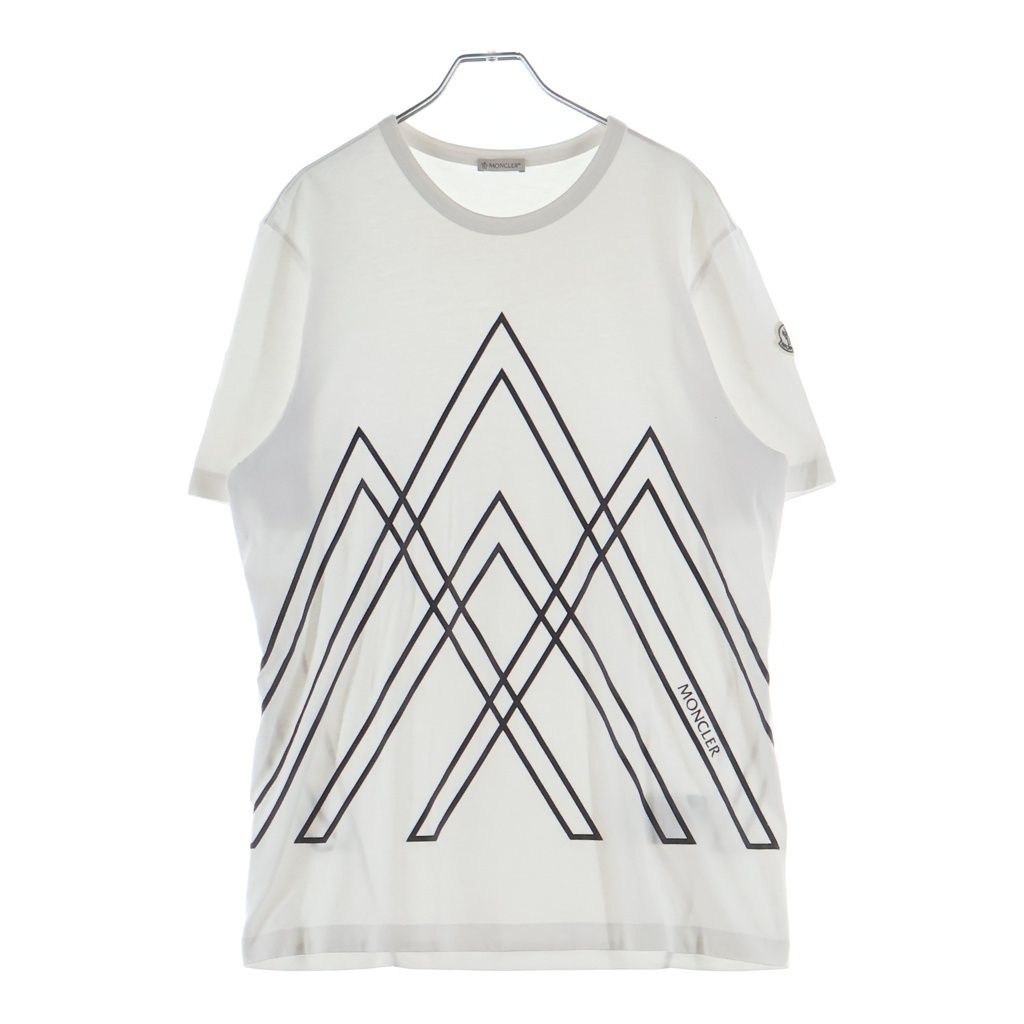 MONCLER (モンクレール) MAGLIA T-SHIRT マグリアTシャツ ホワイト ビッグプリント G20918C00009 M