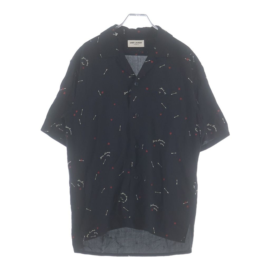 SAINT LAURENT PARIS プリント半袖シャツ 38 SAINT LAURENT PARIS