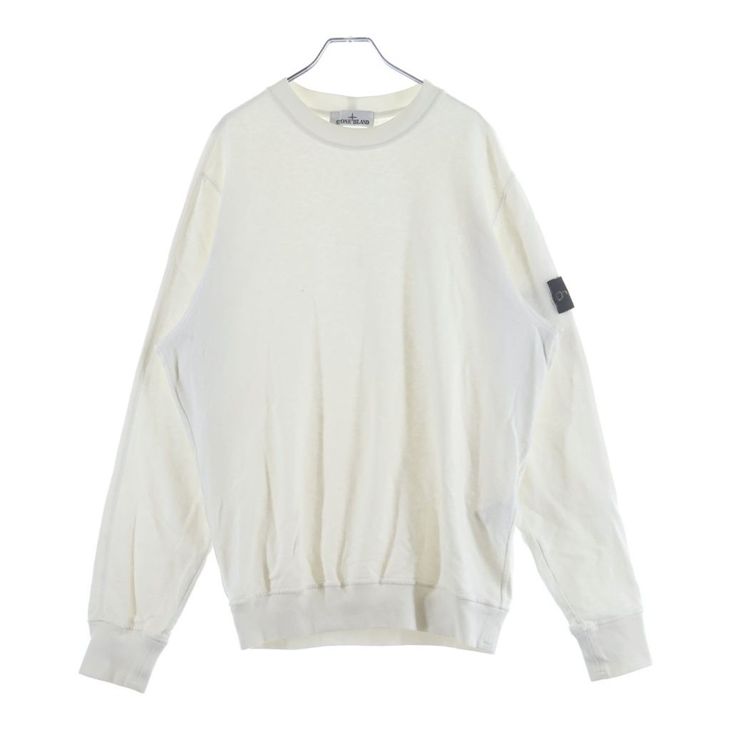 STONE ISLAND (ストーンアイランド) GARMENT DYE SWEAT SHIRT ガーメント ダイ スウェット シャツ ホワイト 801566060