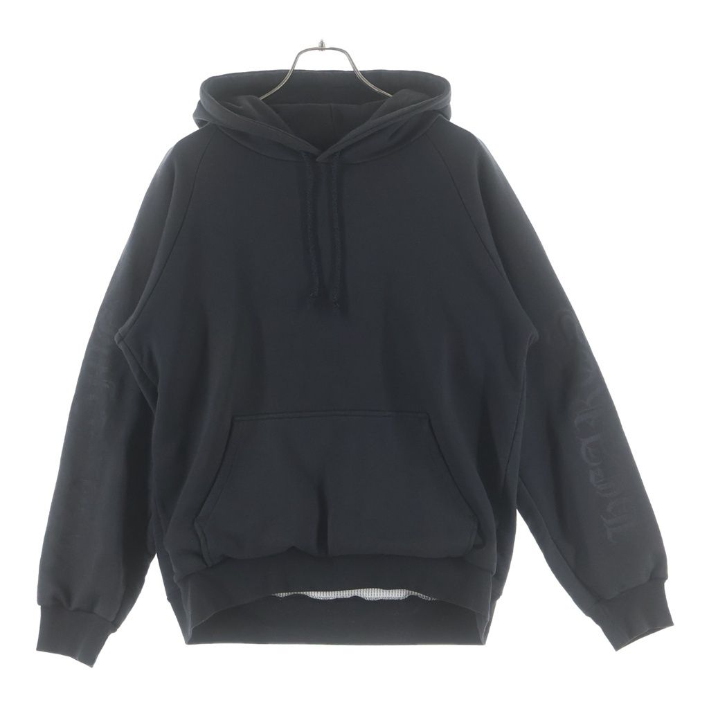 CHROME HEARTS (クロムハーツ) OLD HORSESHOE HOODIE オールドモデル ホースシュー 袖プリント プルオーバー パーカー ブラック