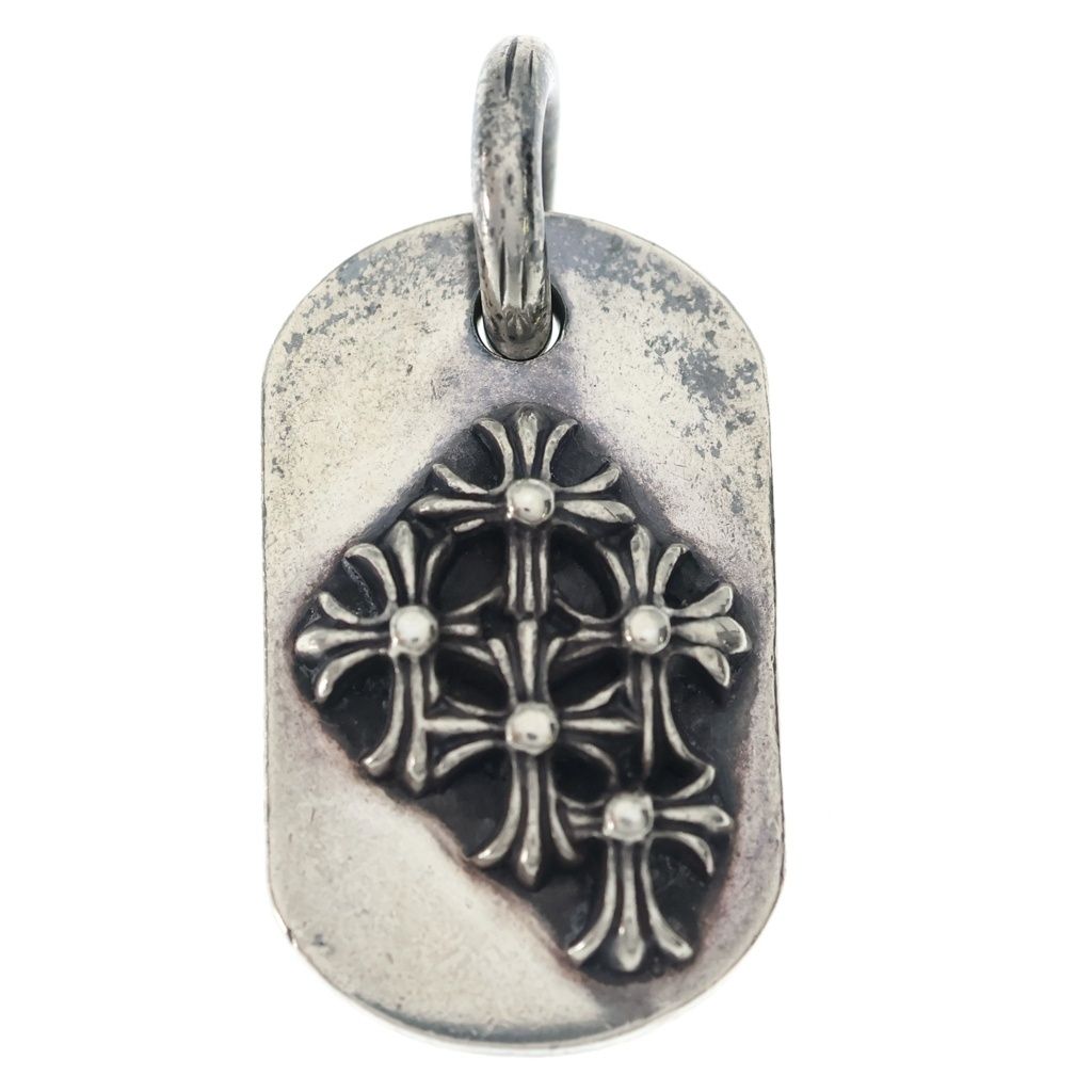 CHROME HEARTS (クロムハーツ) RAISED DOGTAG レイズドドッグタグ チャーム ネックレストップ シルバー