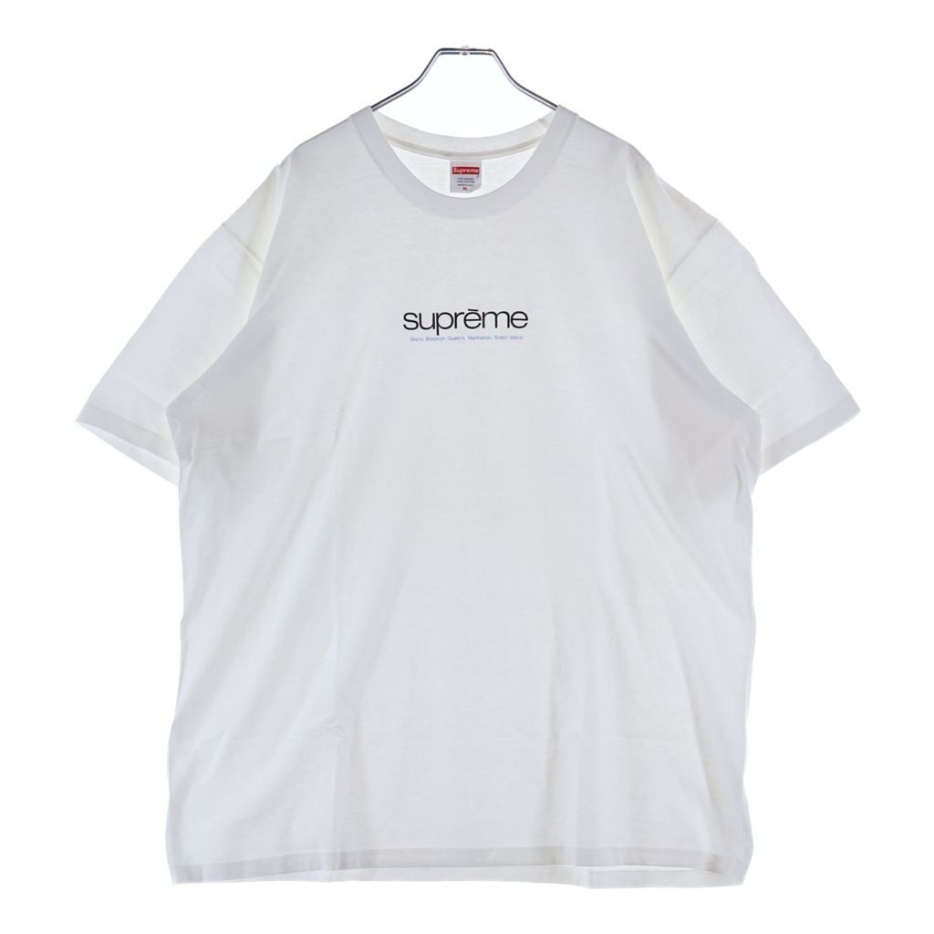 SUPREME (シュプリーム) 21SS Five Boroughs Tee ファイブボロー プリントロゴ 半袖Tシャツ カットソー ホワイト