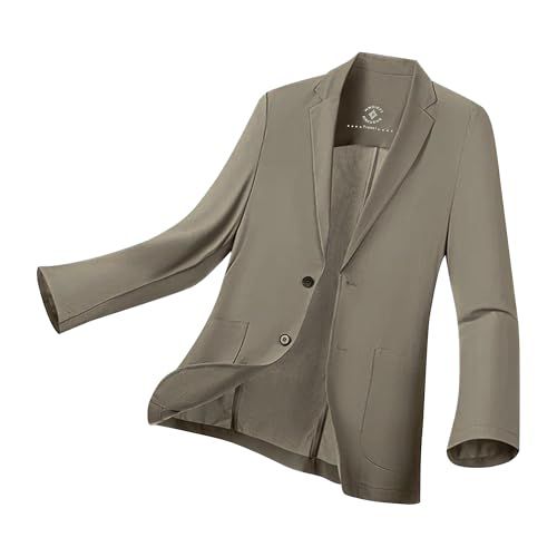 [22 Wear] メンズ ジャケット 夏 サマージャケット ビジネス スーツジャケット UVカット 涼し テーラードジャケット カジュアル 接触冷感 ストレッチ 2つボタン 細身 アウター(沖縄・離島の方発送不可）) 2e72f975