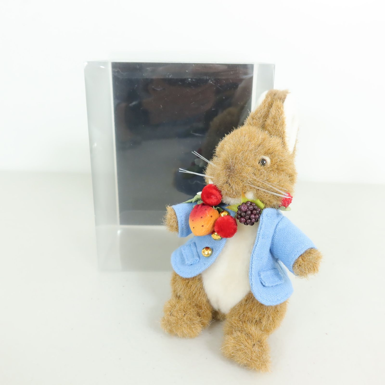 【美品タグ箱付】ピンクハウス★ピーターラビット♪コサージュ 茶×水色系 ＊so166
