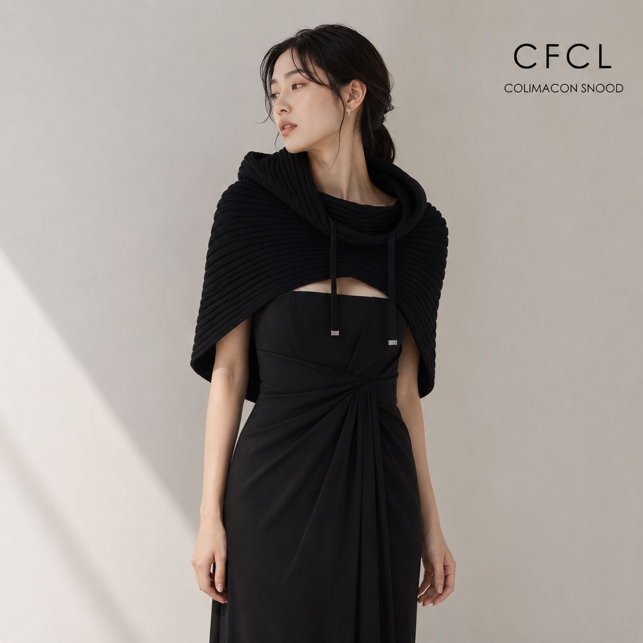 極美品★CFCL/シーエフシーエル コリマコンスヌード ブラック ’23年 希少：極美品 '23年商品】【クリーニング済】CFCL COLIMACON SNOOD