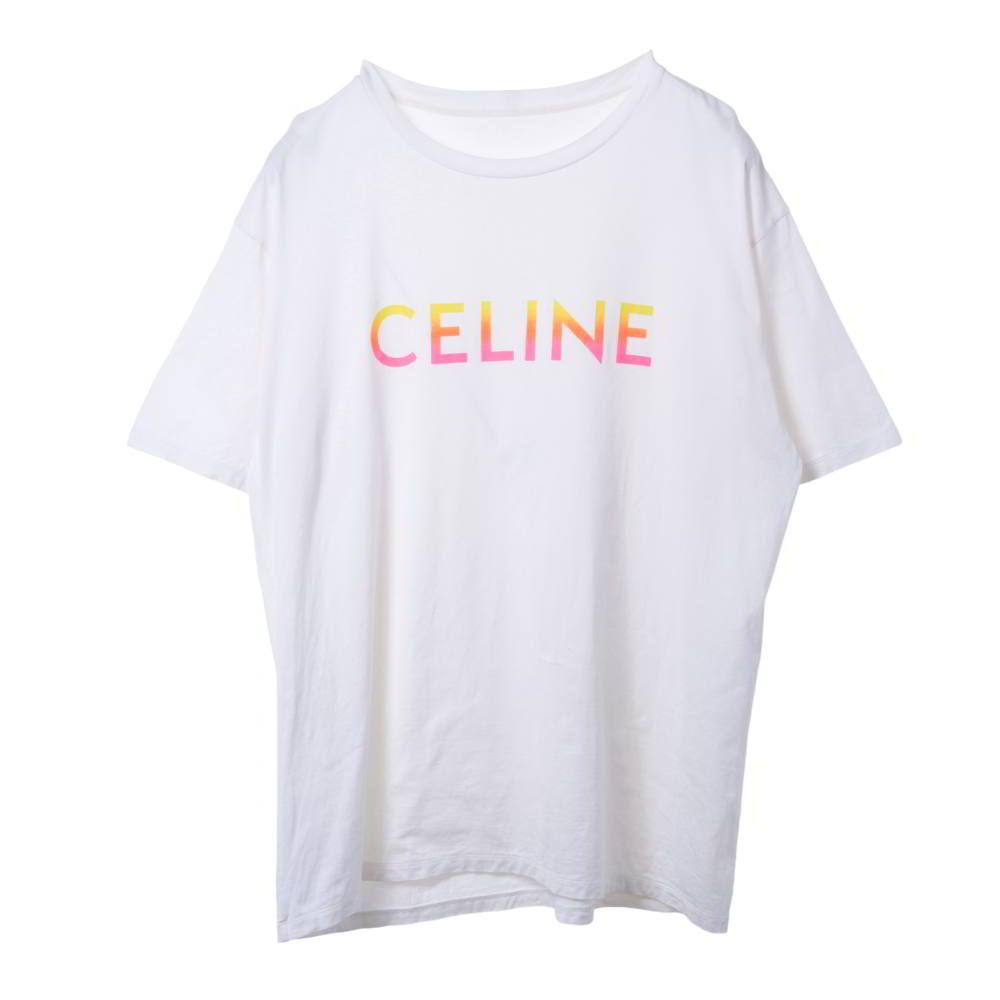 CELINE コットン グラデーションロゴ Tシャツ
