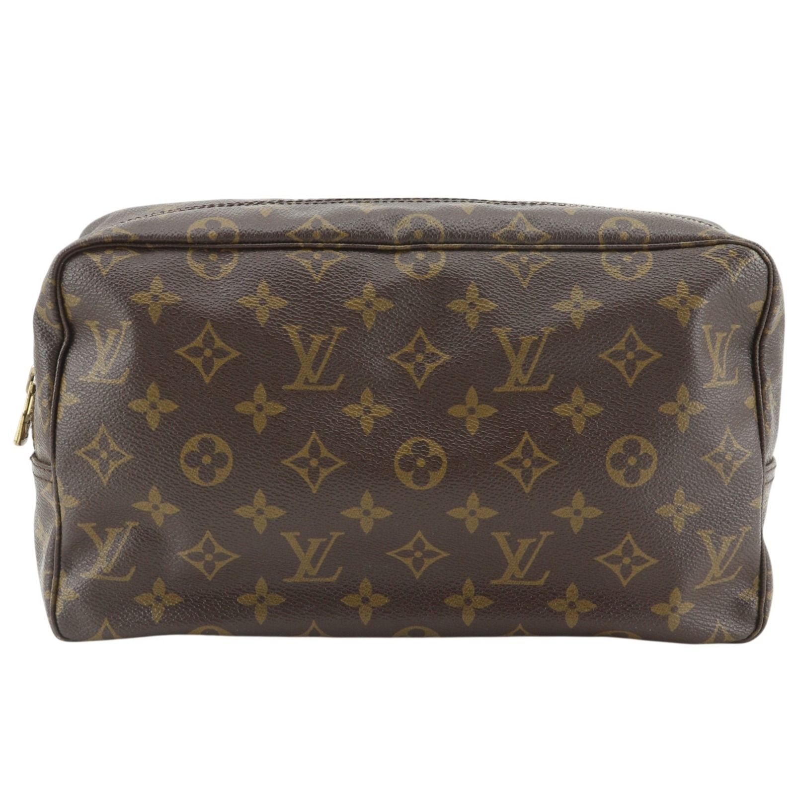 【LOUIS VUITTON】ルイ・ヴィトン トゥルーストワレット28 ヴィンテージ M47522 モノグラムキャンバス 茶 882NO ユニセックス ポーチ
